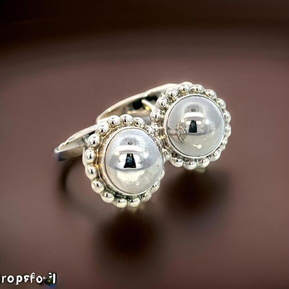 Georg Jensen Estate Round Beaded Mens Cufflinks Silver GJ24 - Picture 8 of 13